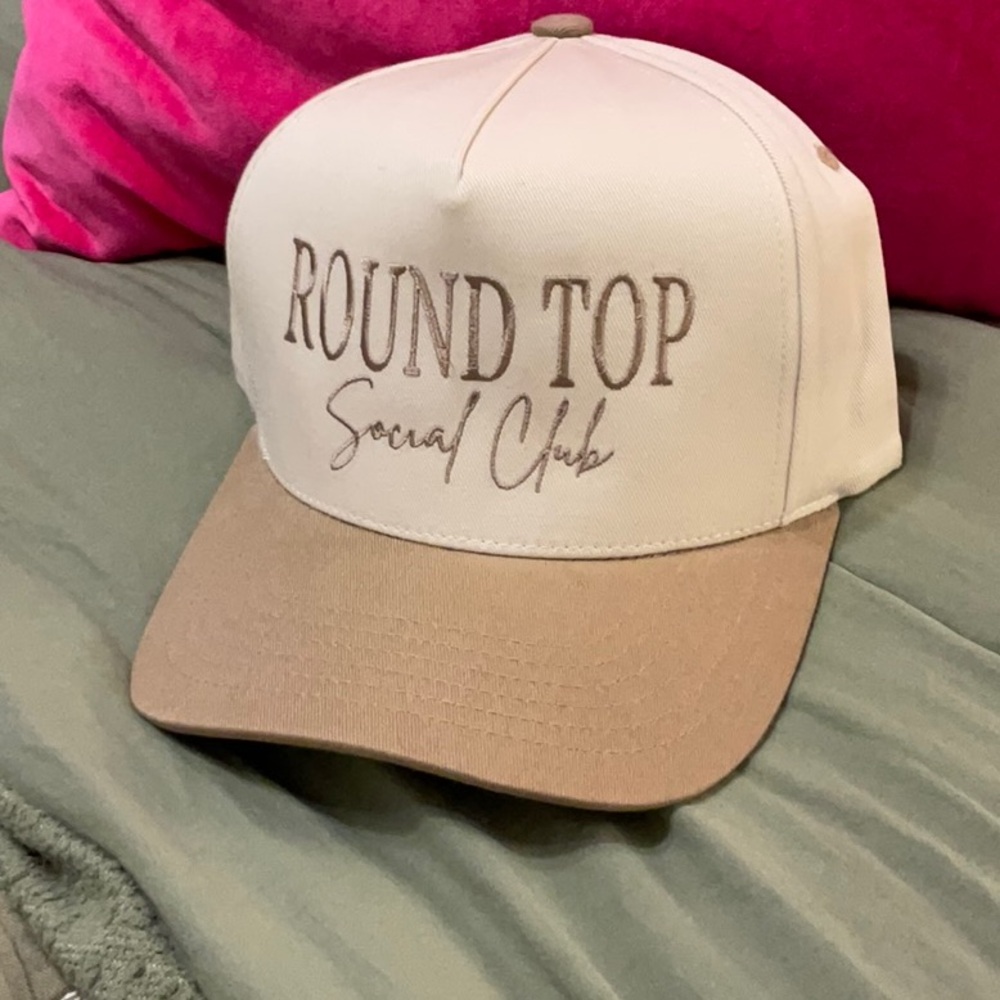 Beige and Cream Baseball Cap